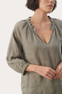 Part Two Elody Blouse Vetiver.