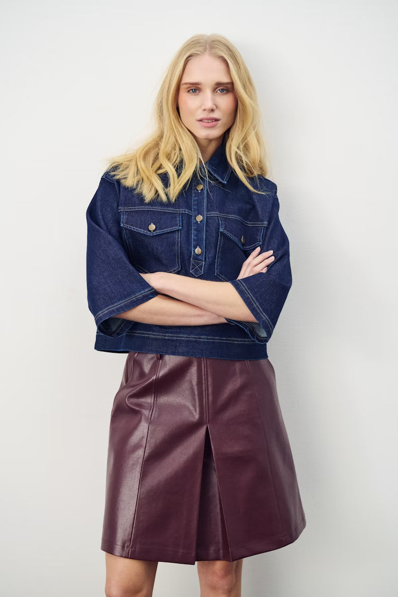 Saint Tropez Loesa Dark Blue Denim Shirt