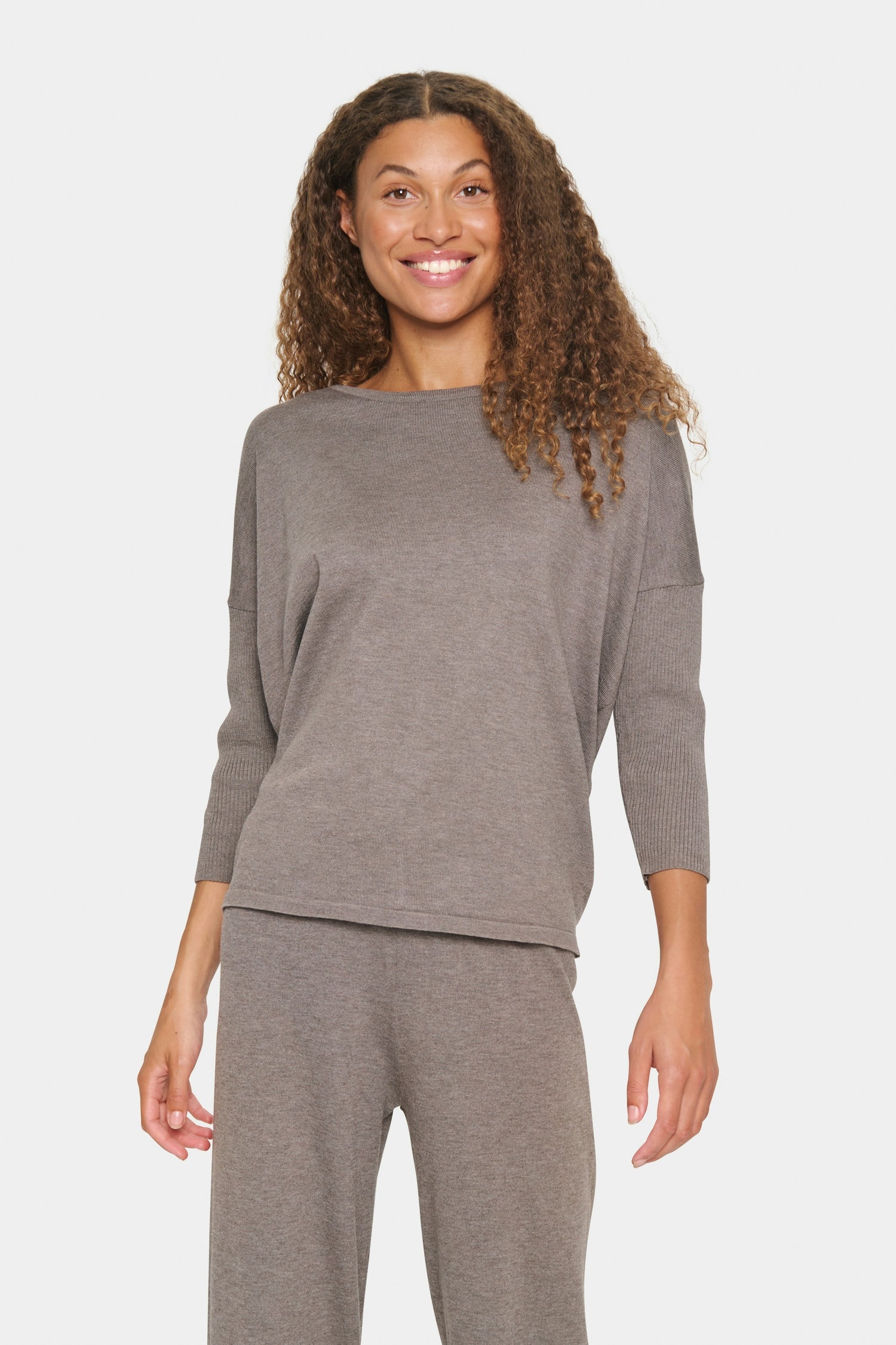 Saint Tropez Mila Jumper. Iron Melange.