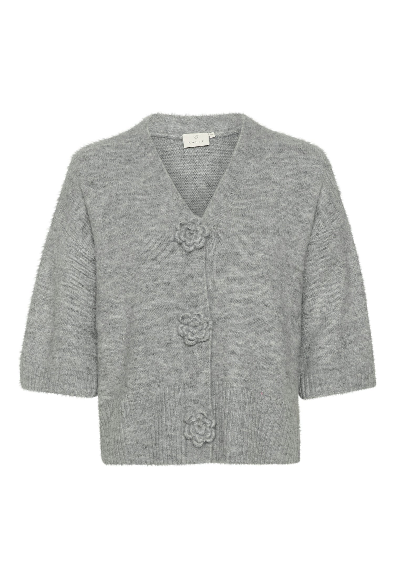 KAFFE KArosie cardigan. Grey Melange.