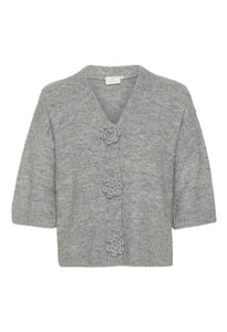 KAFFE KArosie cardigan. Grey Melange.