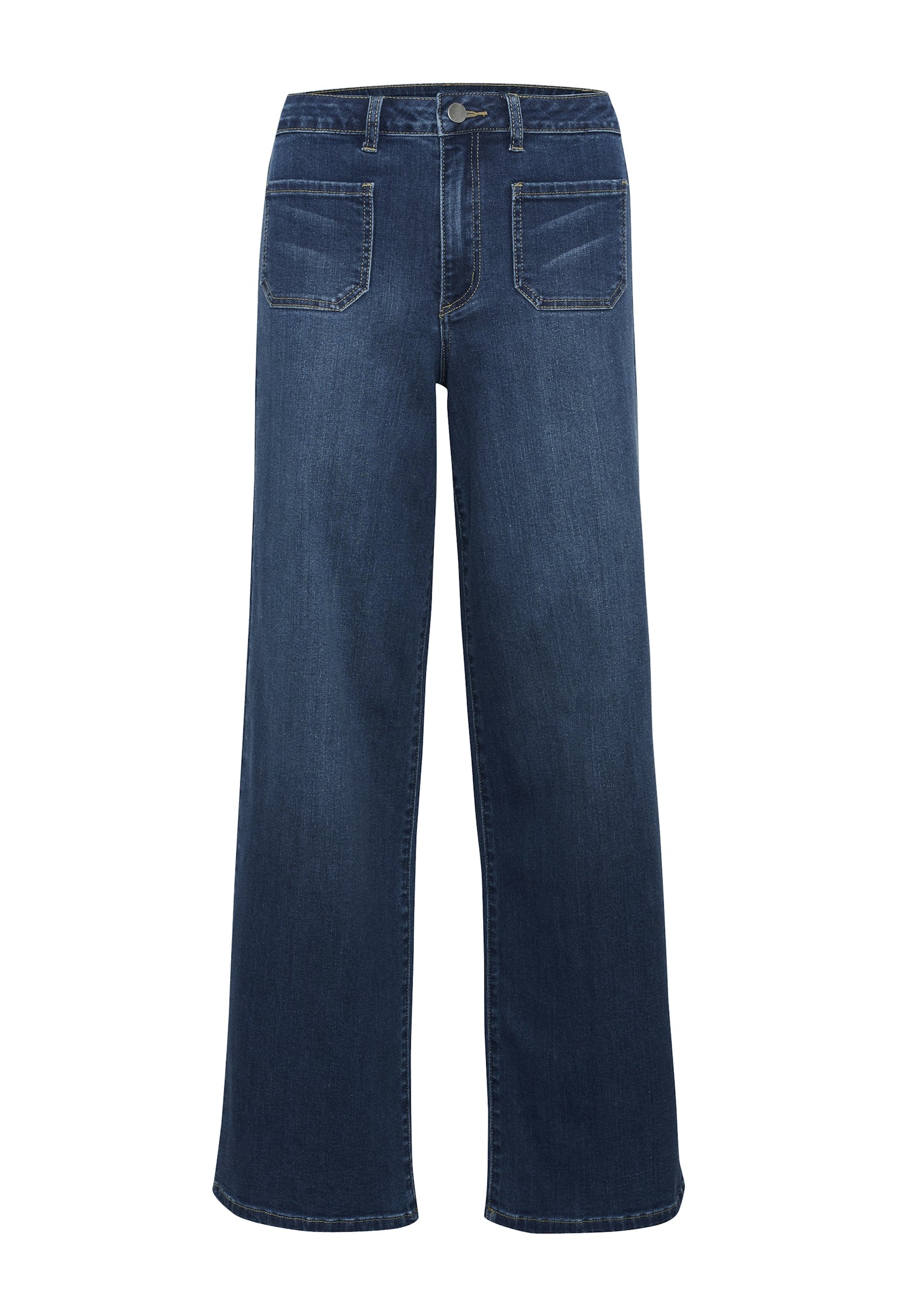 KAFFE KAkarla wide jean. Medium Blue Wash.