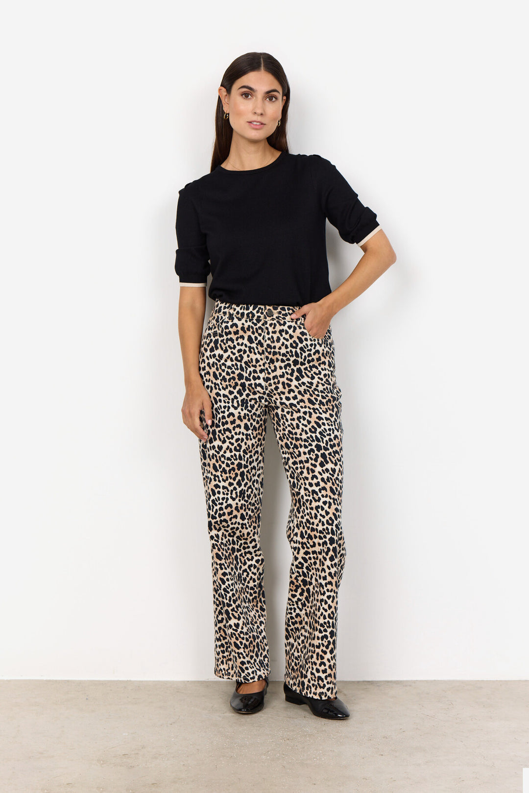 Soya Concept Owena 3 Trousers. Leopard.