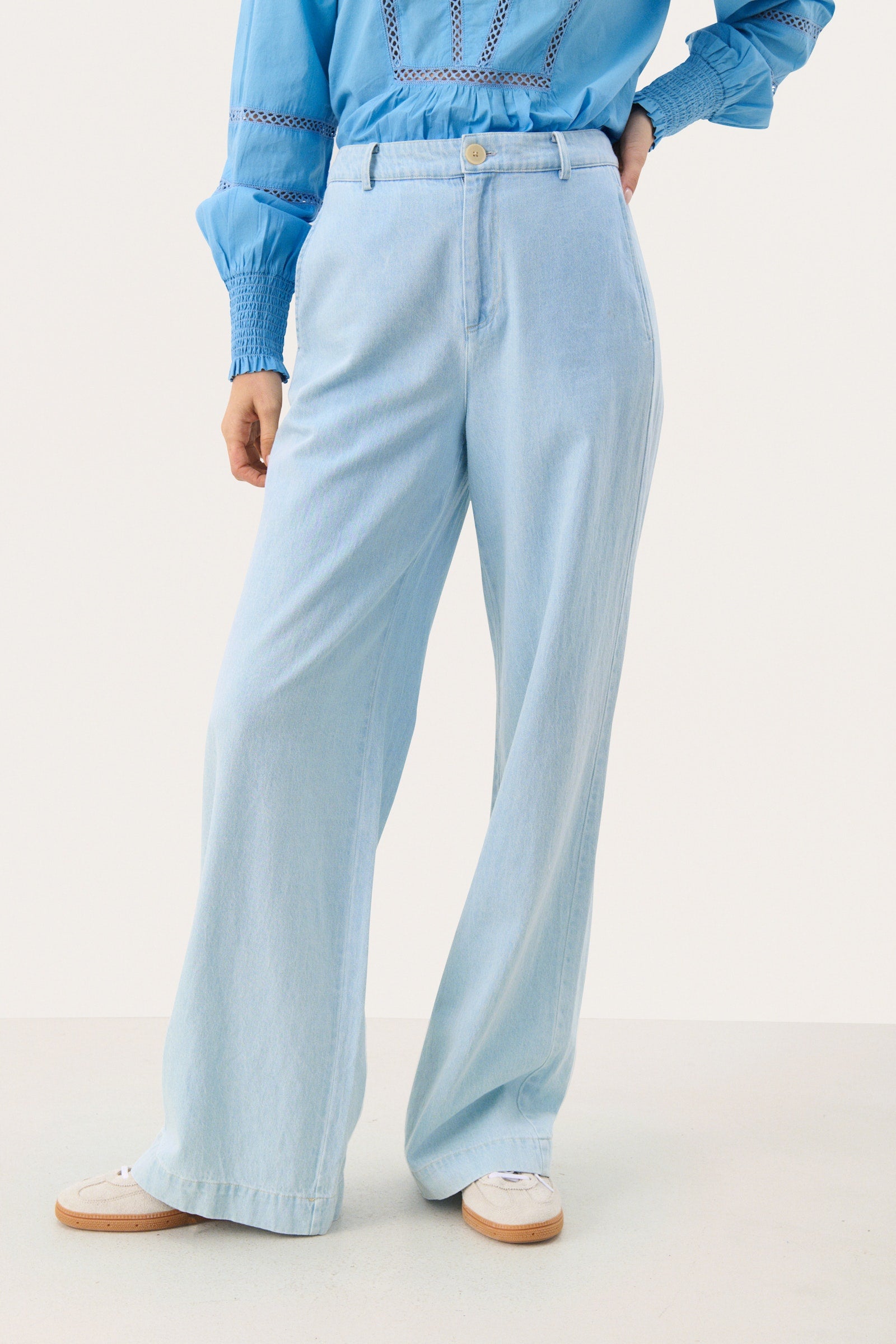 Part Two Coralie Jean. Whiteish Blue Denim.