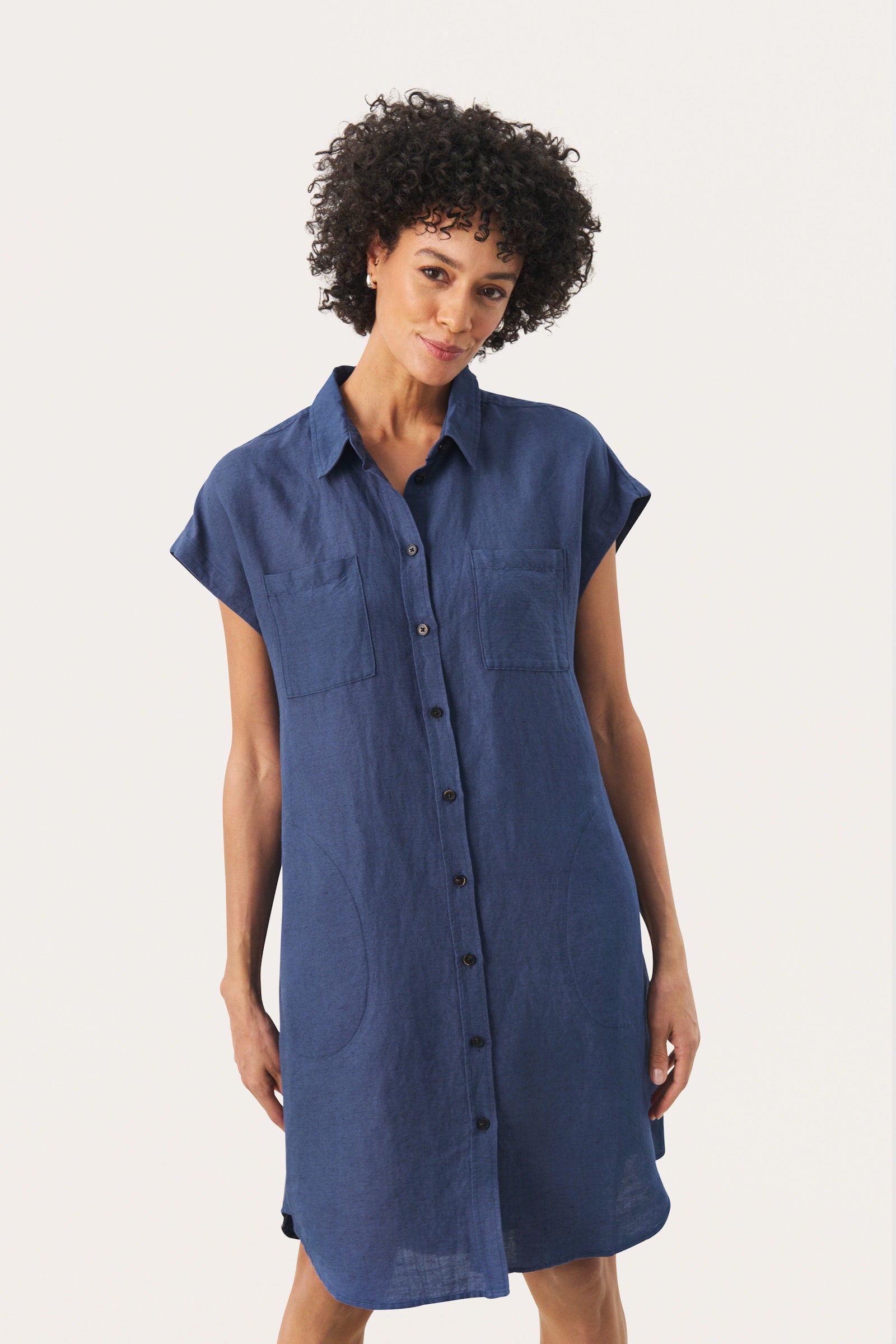 Part Two Ellena Dress. Navy.