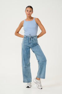 KAFFE KAcarna Tank Top. Soft Chambray.