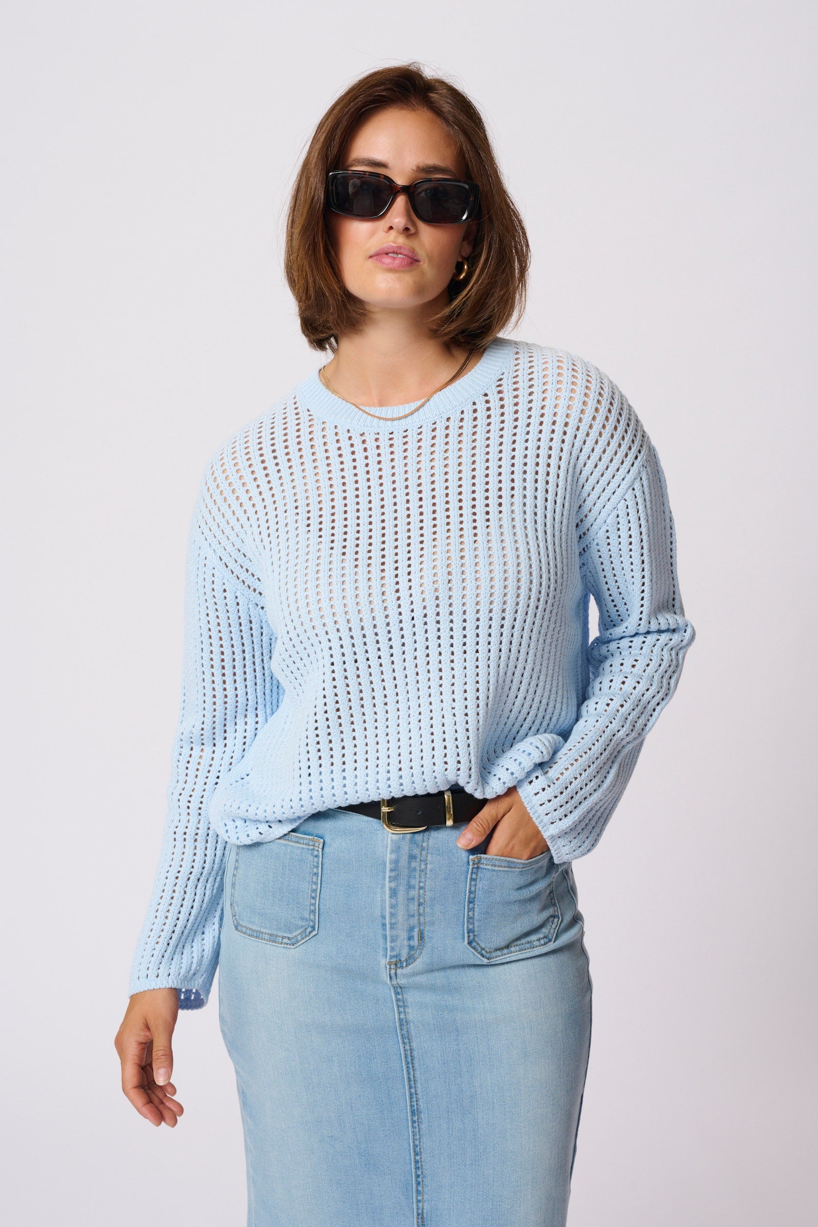 KAFFE KAsolar jumper. Nantucket Breeze.