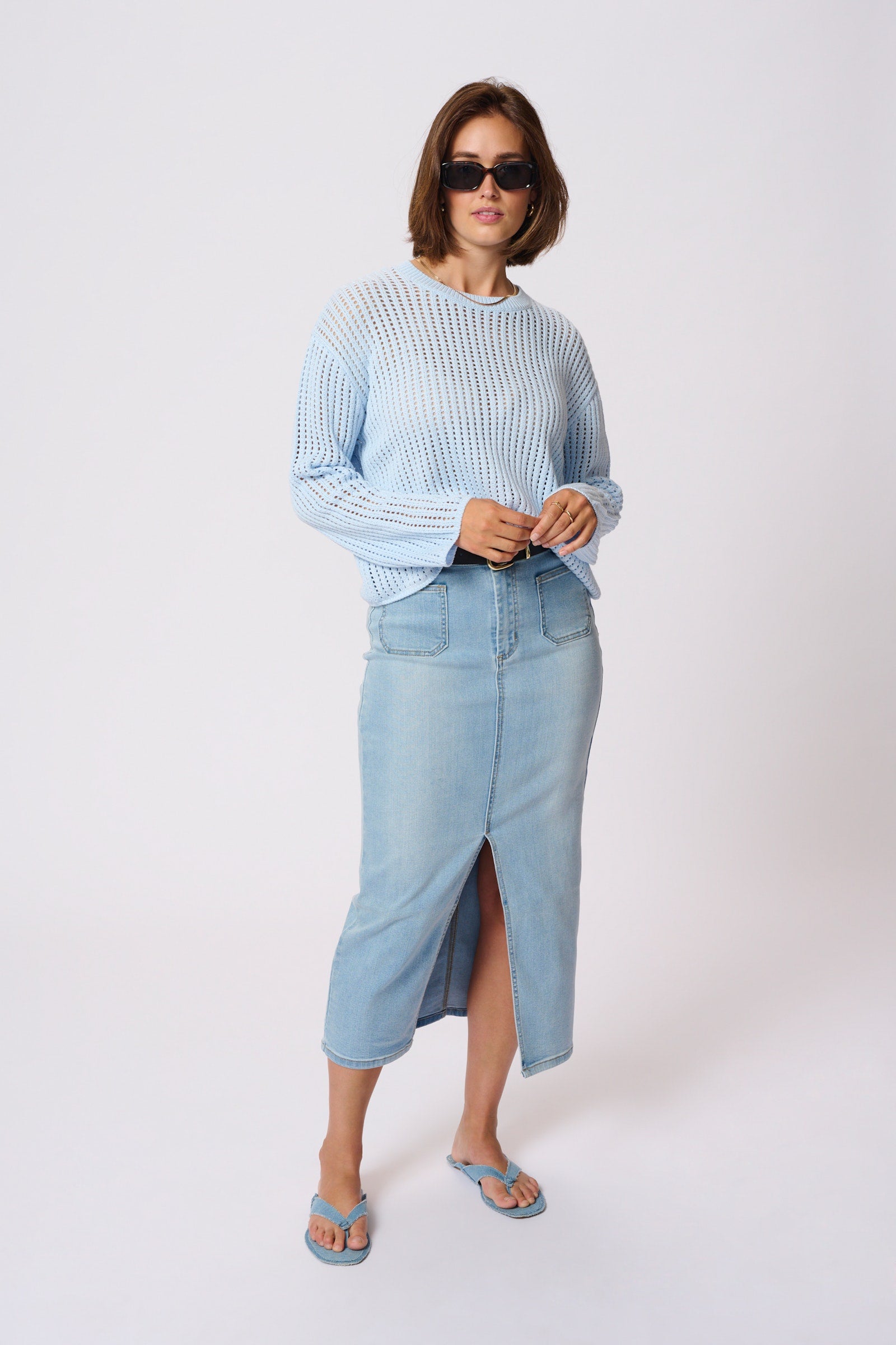 KAFFE KAsolar jumper. Nantucket Breeze.