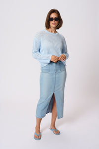 KAFFE KAsolar jumper. Nantucket Breeze.