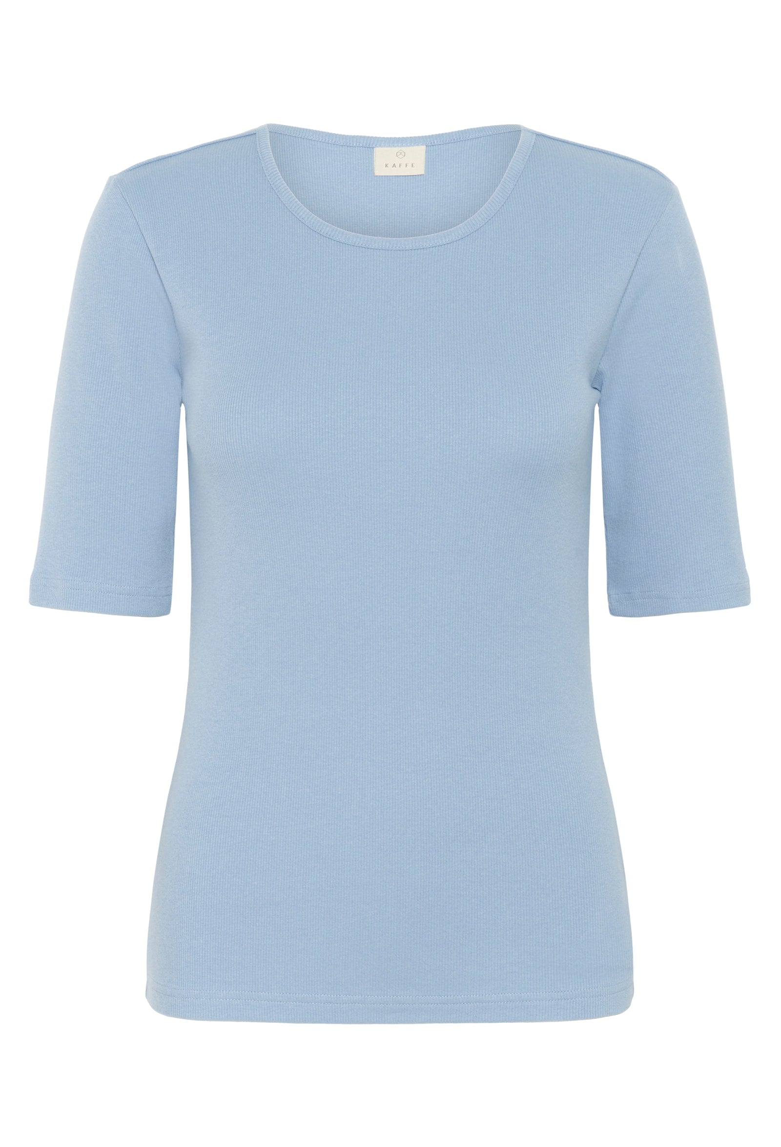 KAFFE KAcarna T shirt. Soft Chambray.