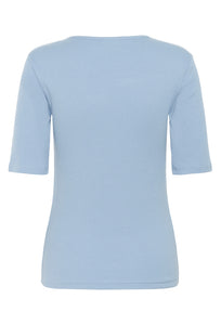 KAFFE KAcarna T shirt. Soft Chambray.