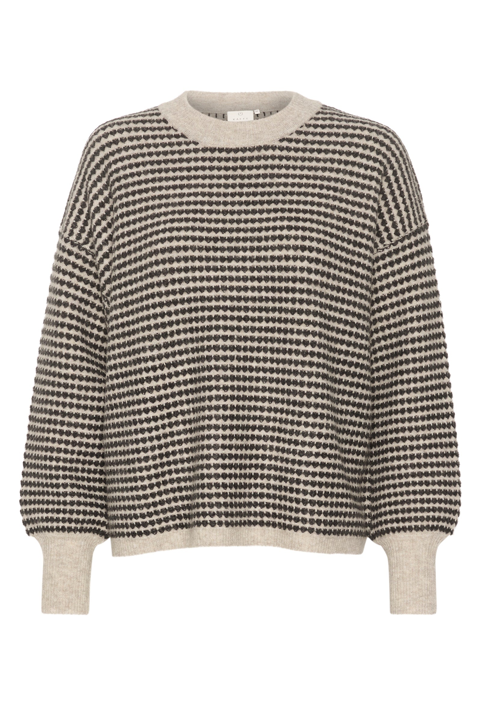 KAFFE KAellery Knit. Feather Grey/black.