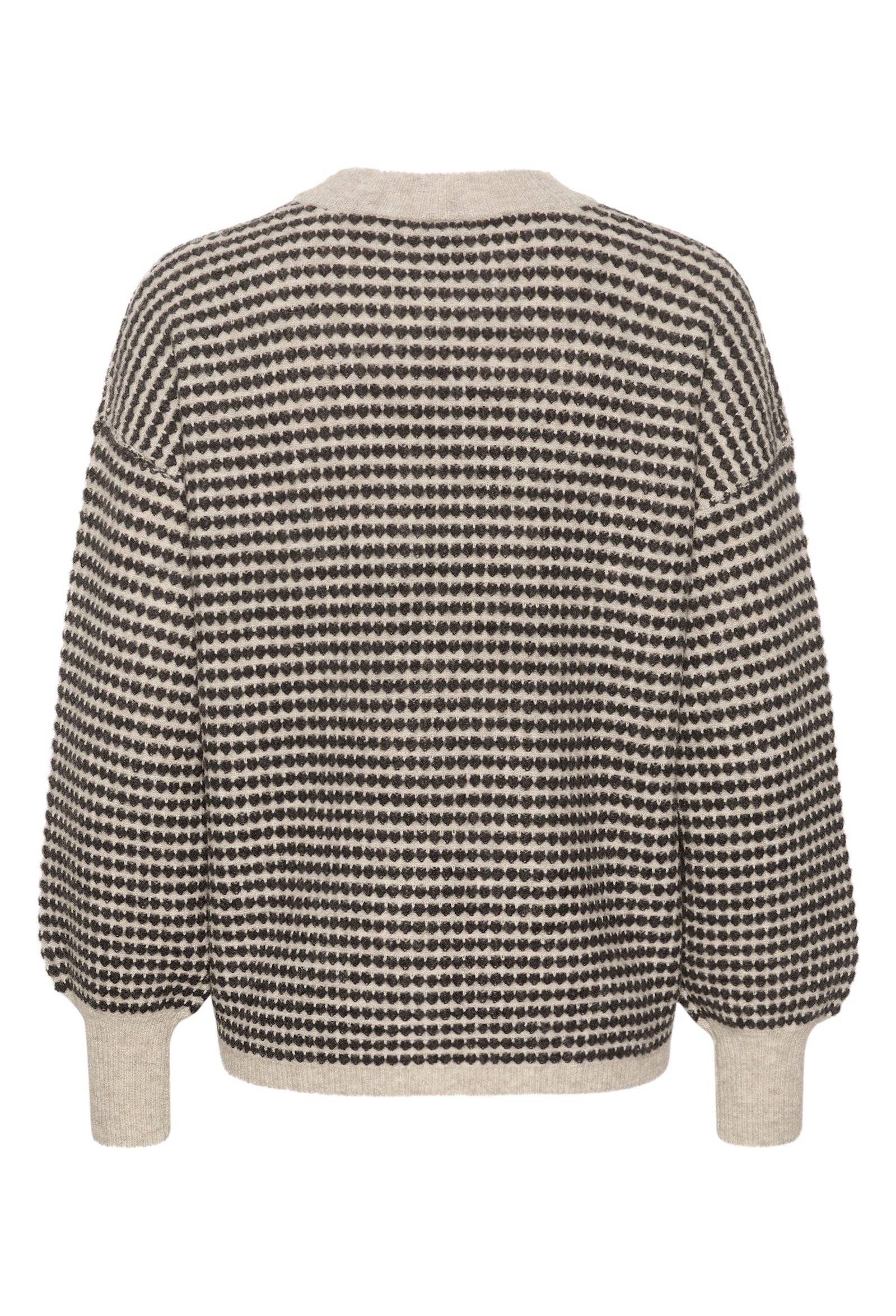 KAFFE KAellery Knit. Feather Grey/black.