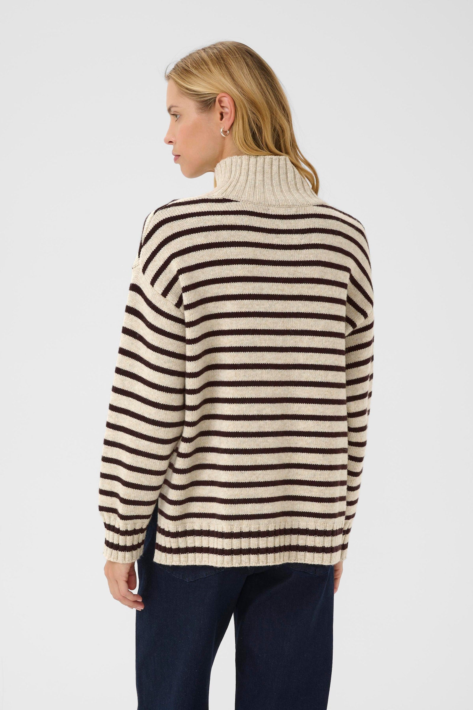 Part Two Lilye jumper. Brown-cream.