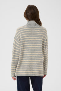 Part Two Lilye jumper. Grey-cream.