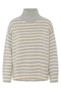 Part Two Lilye jumper. Grey-cream.