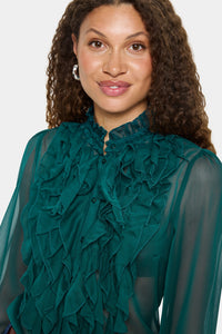 Saint Tropez Lilja Green Blouse.