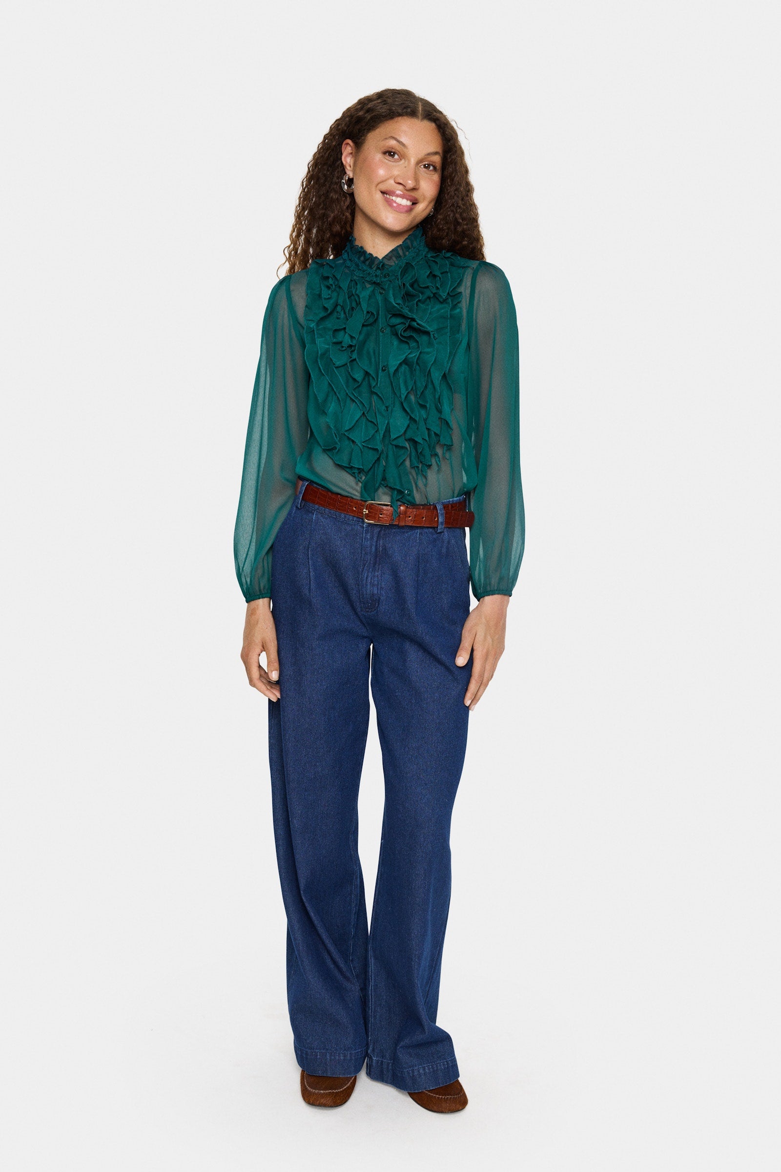 Saint Tropez Lilja Green Blouse.