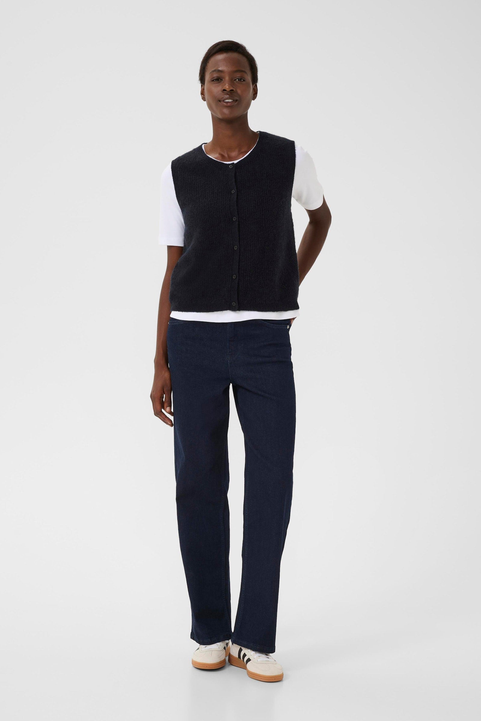Part Two Pimira Waistcoat. Dark Navy.