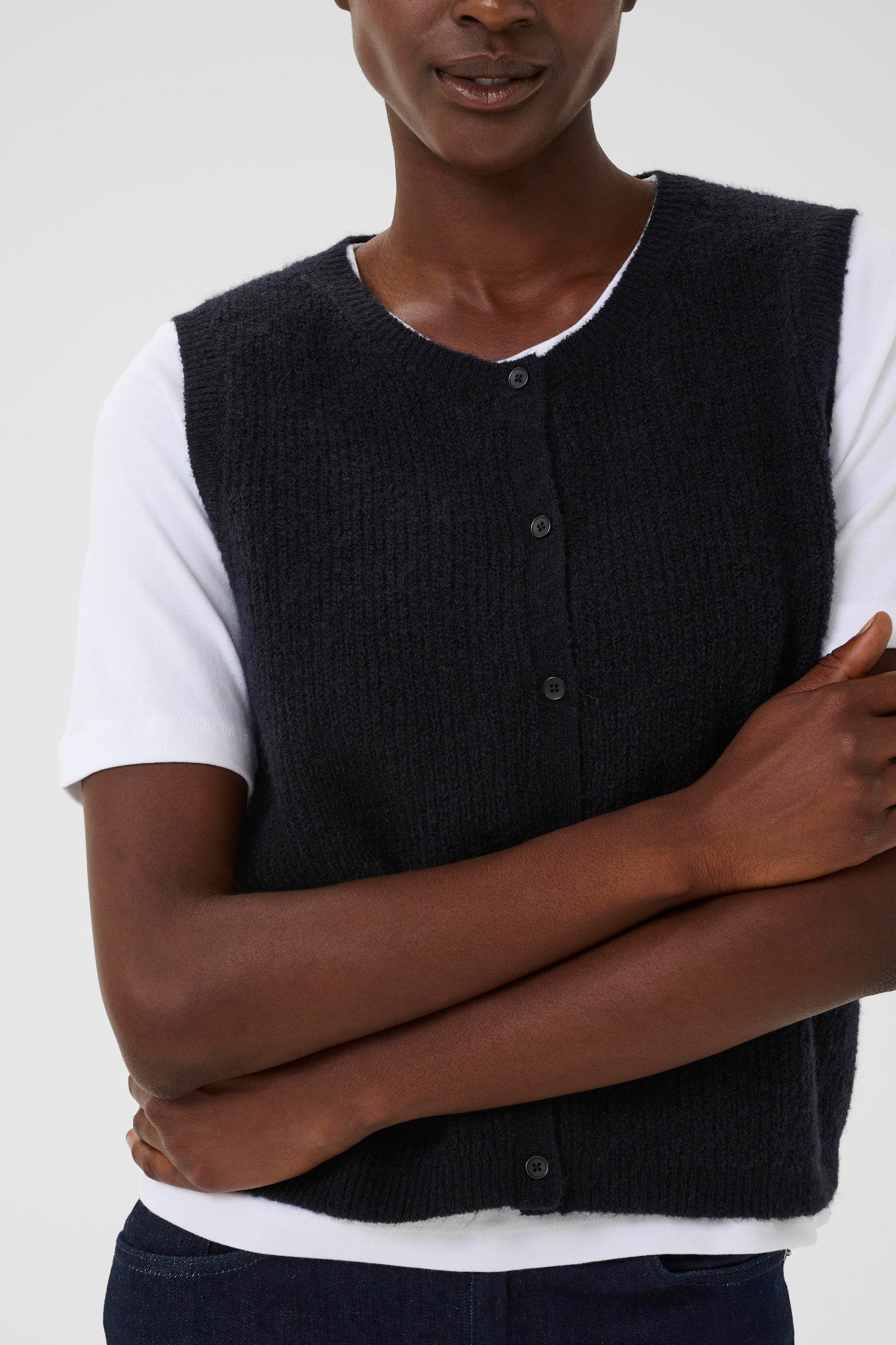 Part Two Pimira Waistcoat. Dark Navy.