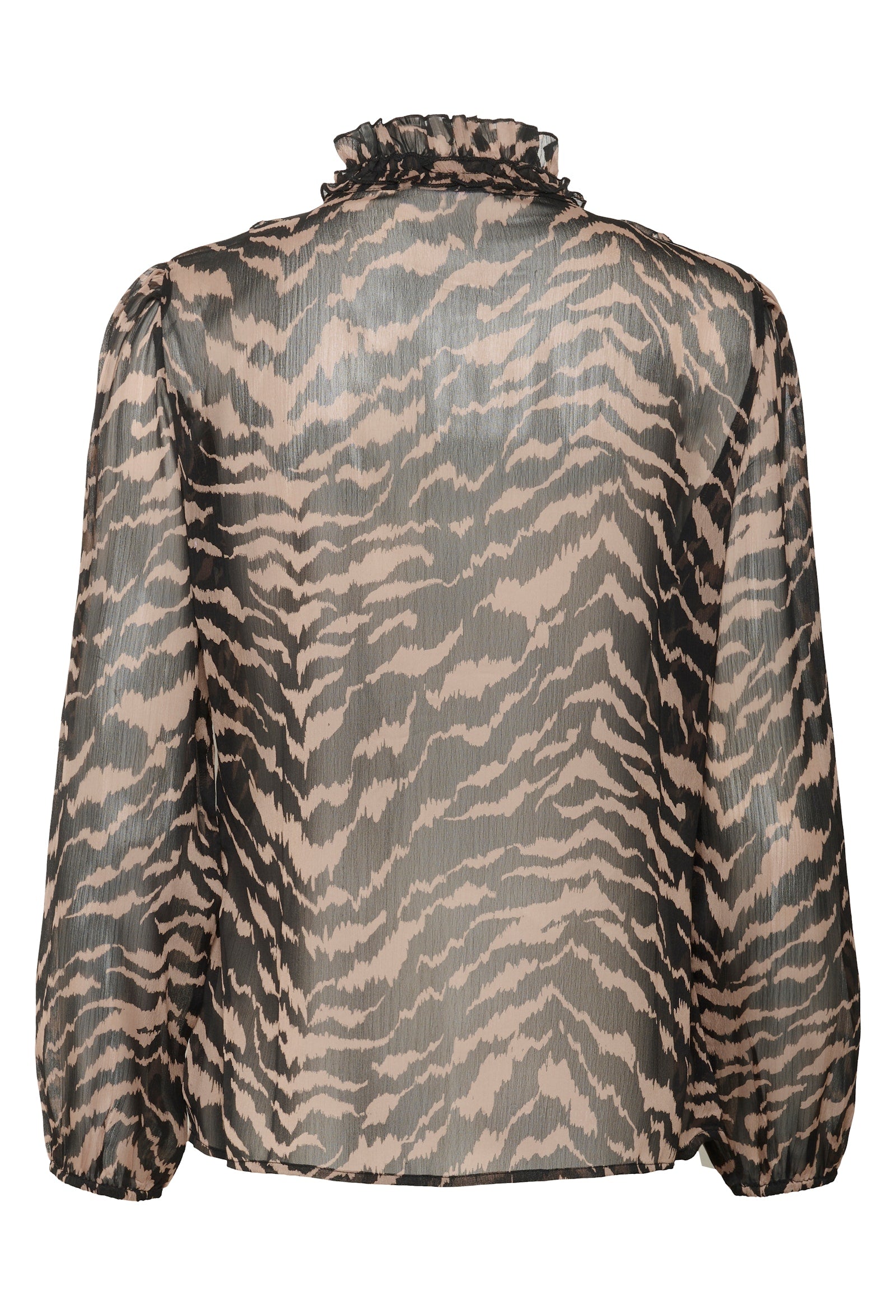 Saint Tropez Lilja Blouse. Black/Coffee.