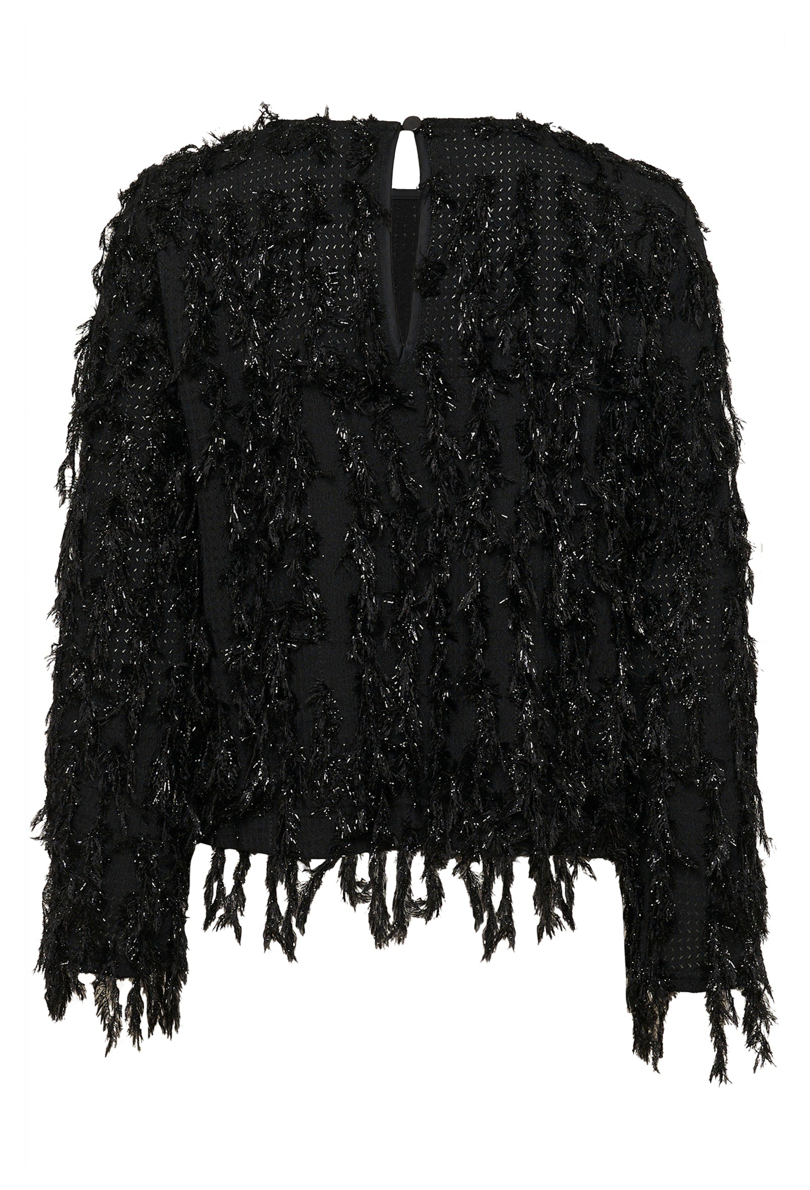 Saint Tropez Ninette Black Tassel Top.