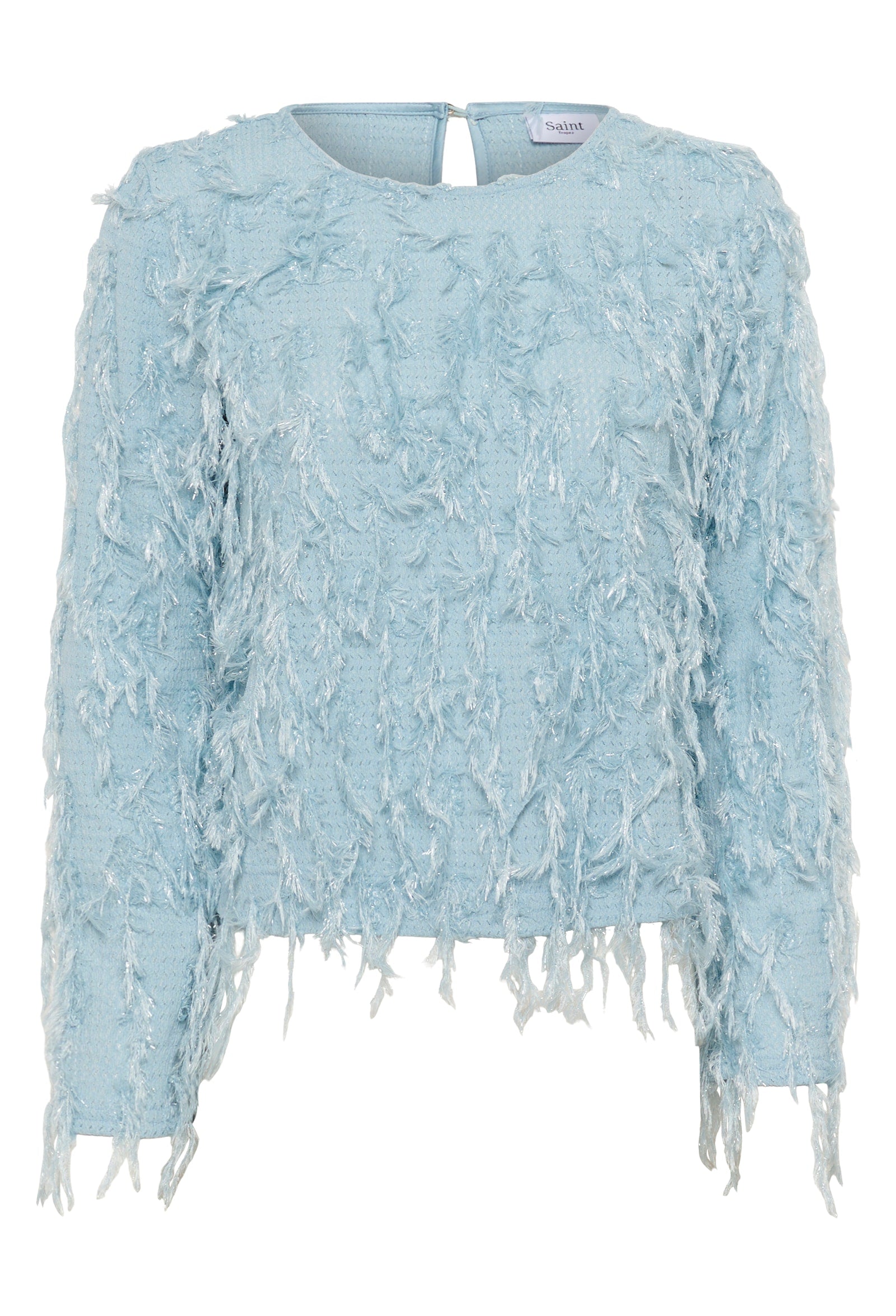 Saint Tropez Ninette Tassel Top. Blue.