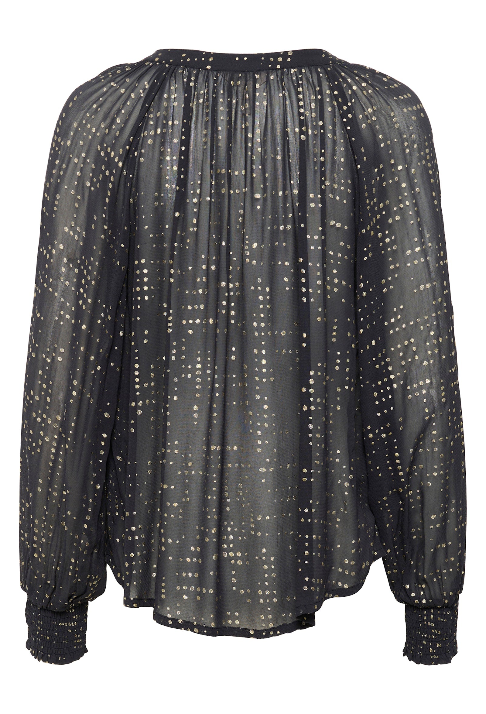 Part Two Tennie Navy-Gold blouse.