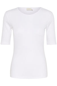 Kaffe  Kacarna sleeve T-shirt. (White)