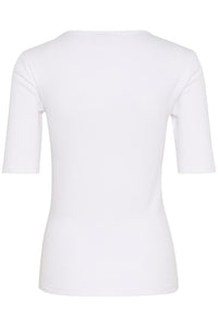 Kaffe  Kacarna sleeve T-shirt. (White)