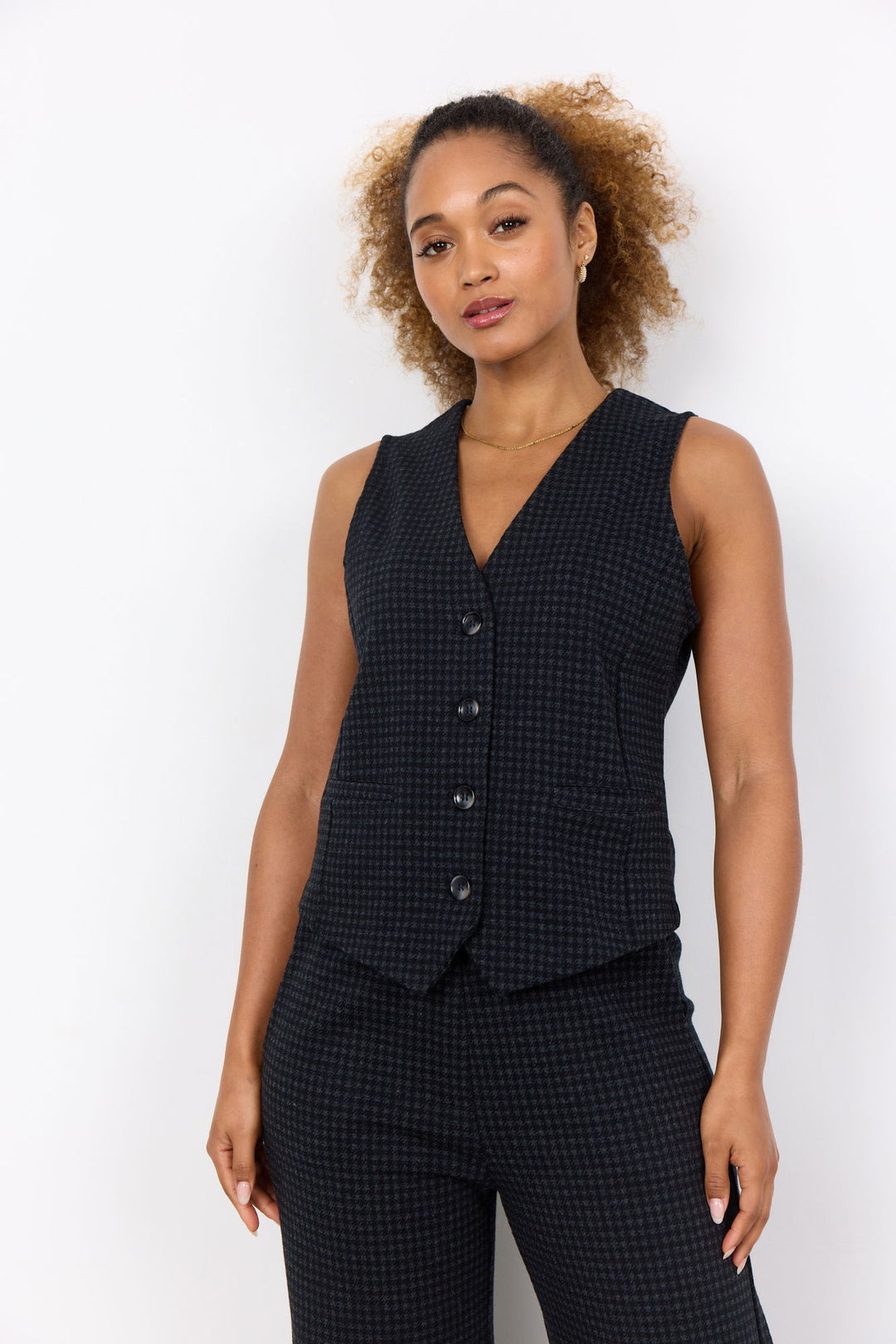 Soya Concept Isobel 3 (Black/Check) Waistcoat