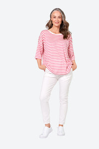 Eb and Ive Intrepid Stripe T-Shirt (Candy)
