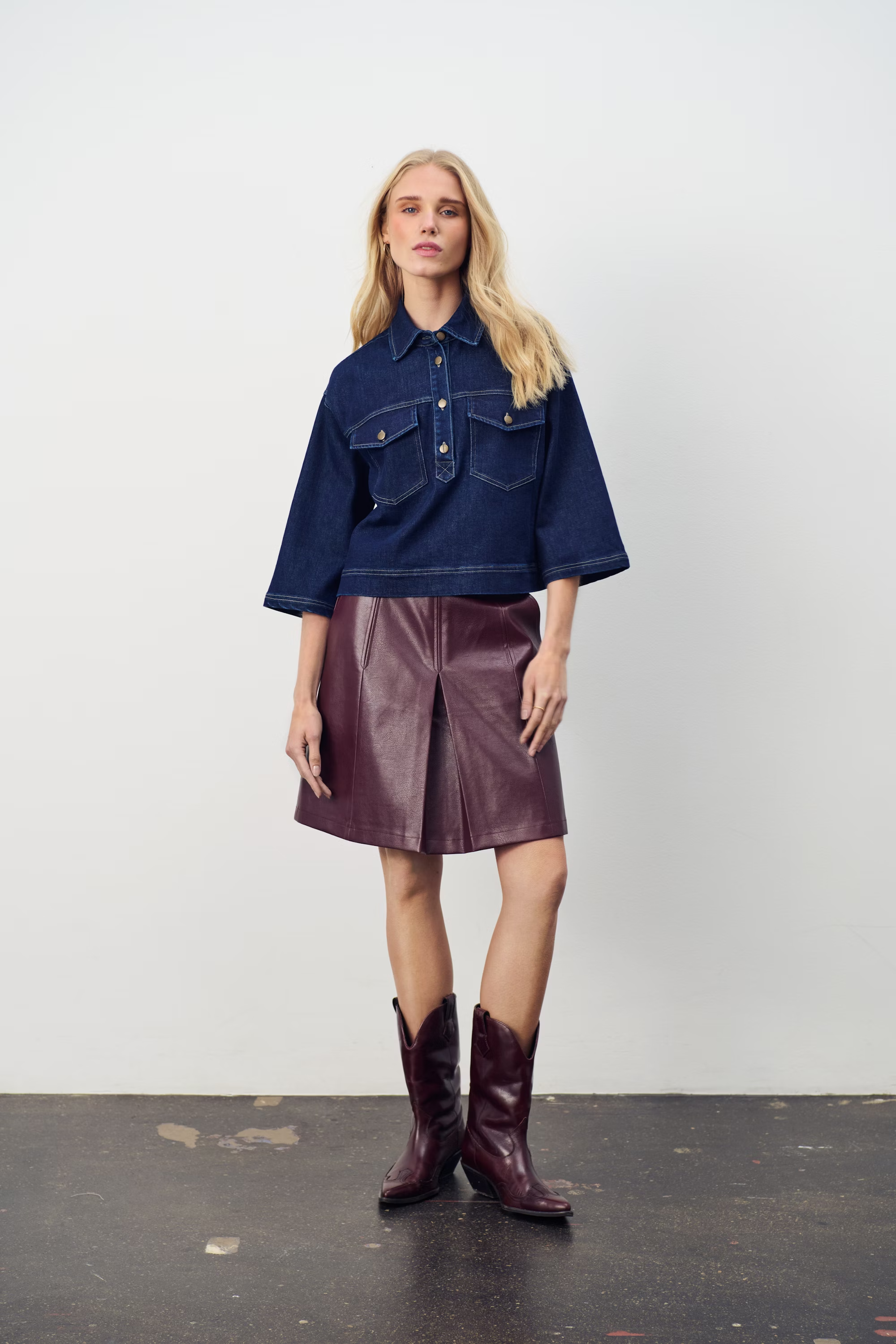 Saint Tropez Loesa Dark Blue Denim Shirt