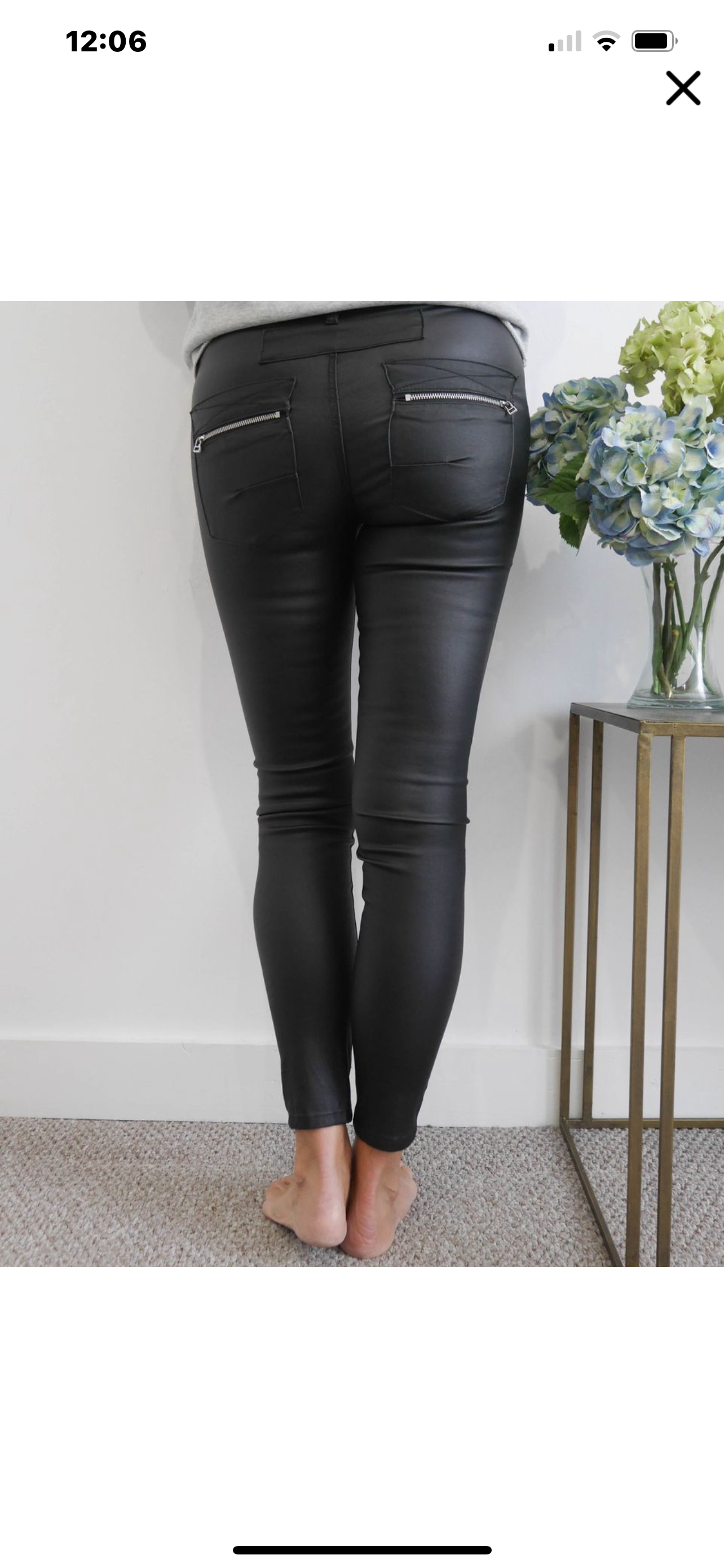 Melly Black Pleather Trousers.